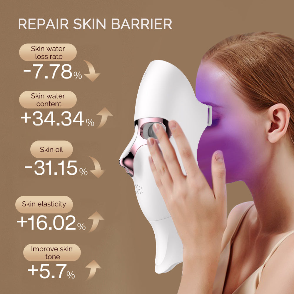 Masque LED 7 Couleurs Visage & Cou - Anti-Rides & Anti-Acné